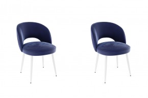 МОЛИ Набор стульев (2 шт) синий/белый в Ишиме - ishim.mebel-74.com | фото
