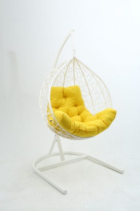 Подвесное кресло Бароло (белый/желтый) в Ишиме - ishim.mebel-74.com | фото