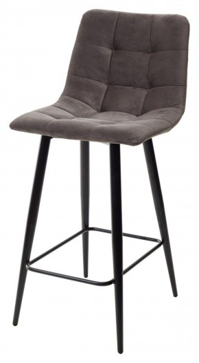 Полубарный стул CHILLI-QB графит #14, велюр / черный каркас (H=66cm) М-City в Ишиме - ishim.mebel-74.com | фото