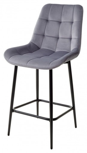 Полубарный стул ХОФМАН, цвет H-14 Серый, велюр / черный каркас H=63cm М-City в Ишиме - ishim.mebel-74.com | фото
