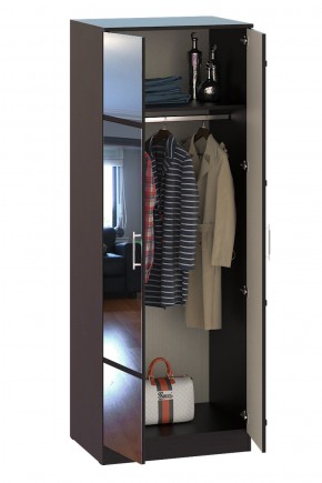 Сакура Шкаф 2-х створчатый комбинированный, цвет венге/дуб лоредо, ШхГхВ 80х61х220 см., в комплекте и штанга для одежды и полки в Ишиме - ishim.mebel-74.com | фото