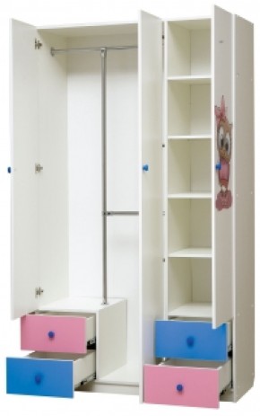 Шкаф 3-х дверный с ящиками и фотопечатью Совята 3.1 (1200) в Ишиме - ishim.mebel-74.com | фото