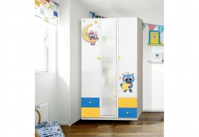 Шкаф 3-х дверный с ящиками и фотопечатью Совята 3.2 (1200) в Ишиме - ishim.mebel-74.com | фото
