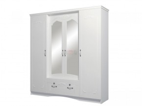Шкаф 4-х дверный для одежды и белья Ольга-10 МДФ в Ишиме - ishim.mebel-74.com | фото