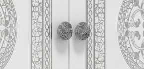 Шкаф 4-х дверный с зеркалами (12.244) Грация (белый/серебро) в Ишиме - ishim.mebel-74.com | фото