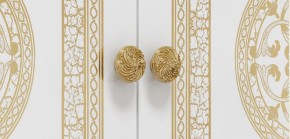 Шкаф 4-х дверный с зеркалами (12.244) Грация (белый/золото) в Ишиме - ishim.mebel-74.com | фото