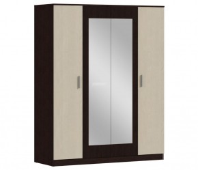 Шкаф 4х дверный с зеркалами Уют СБ-2750/1.Н (Венге/Паллада) в Ишиме - ishim.mebel-74.com | фото