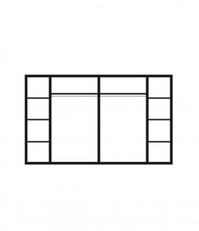Шкаф 6-ти дв. (с зеркалами) для платья и белья Карина-3 орех (К3Ш1/6[1]) в Ишиме - ishim.mebel-74.com | фото