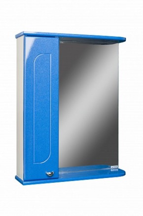 Шкаф-зеркало Радуга Синий металлик 55 левый АЙСБЕРГ (DA1129HZR) в Ишиме - ishim.mebel-74.com | фото