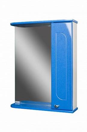 Шкаф-зеркало Радуга Синий металлик 55 правый АЙСБЕРГ (DA1129HZR) в Ишиме - ishim.mebel-74.com | фото