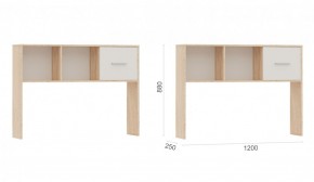 Система Стелс Полка-Надставка стола 120 Дуб сонома/Белый в Ишиме - ishim.mebel-74.com | фото