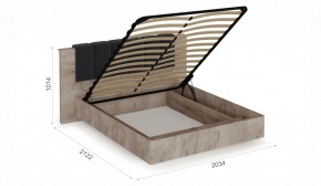 Спальня Джулия Кровать 160 МИ с подъемным механизмом Дуб крафт серый в Ишиме - ishim.mebel-74.com | фото