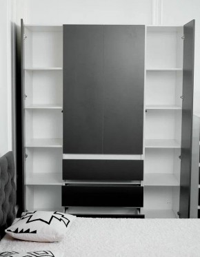 Спальный гарнитур Парус (Белый/Графит) модульный в Ишиме - ishim.mebel-74.com | фото