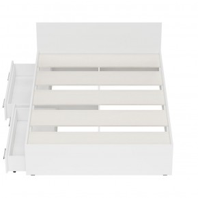 Стандарт Кровать с ящиками 1400, цвет белый, ШхГхВ 143,5х203,5х70 см., сп.м. 1400х2000 мм., без матраса, основание есть в Ишиме - ishim.mebel-74.com | фото