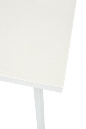 Стол ФИН 140 Латте, стекло/ Белый каркас М-City в Ишиме - ishim.mebel-74.com | фото