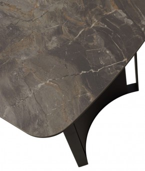 Стол RASMUS 160 KL-80 Серый мрамор, итальянская керамика / черный каркас, ®DISAUR в Ишиме - ishim.mebel-74.com | фото