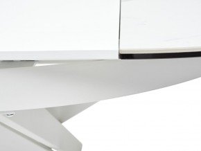 Стол TRENTO 120 HIGH GLOSS STATUARIO Белый мрамор глянцевый, керамика/ белый каркас, ®DISAUR в Ишиме - ishim.mebel-74.com | фото